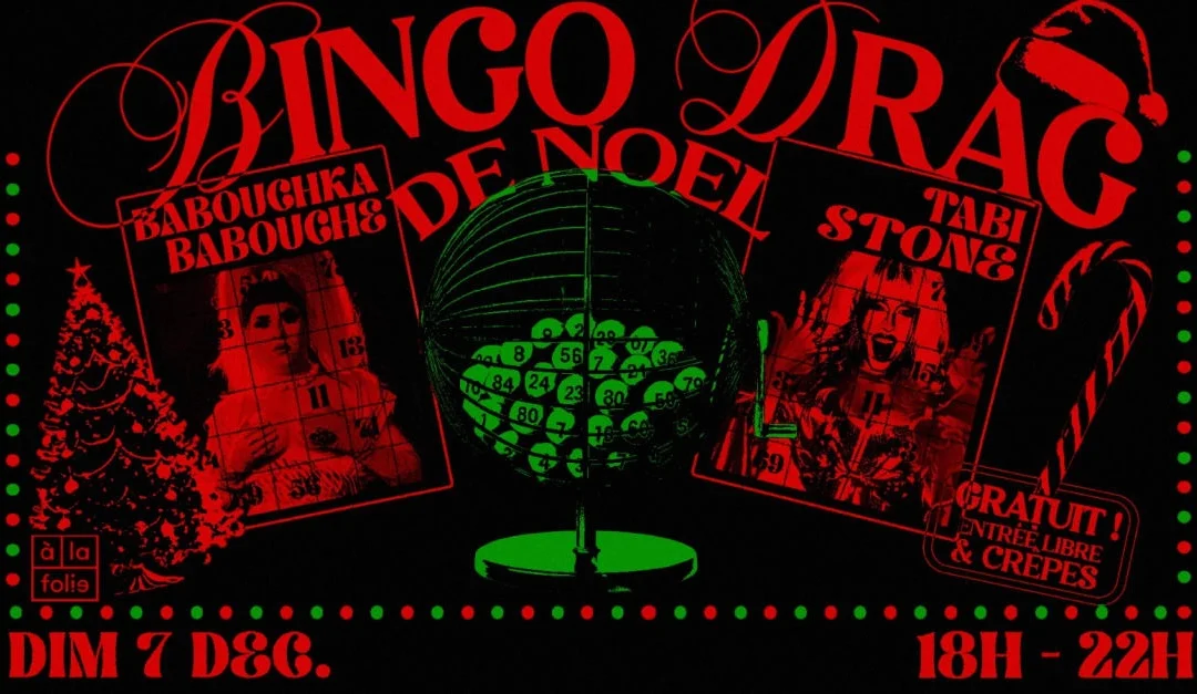Le Bingo Drag De Noël – Babouchka Babouche & Tabi Stone